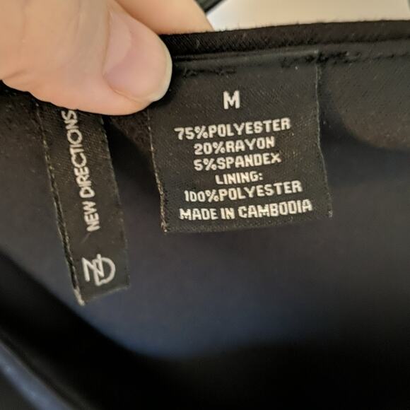 EUC New Directions Black Sheath Dress, M - Picture 7 of 7